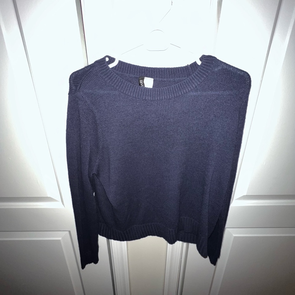 Navy H&M basic crew sweater